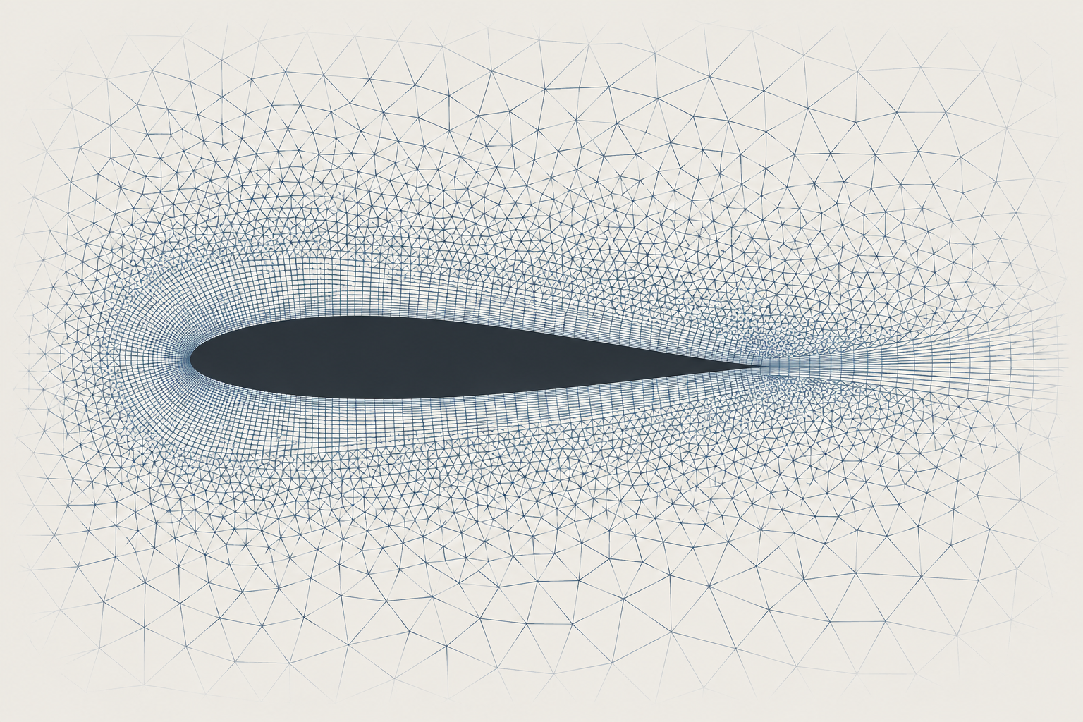 Conceptual mesh prepared for a new geometry